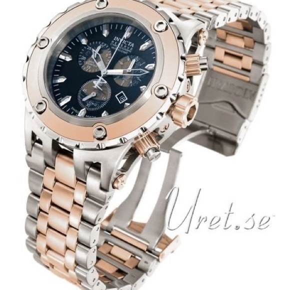 Invicta Men's 52mm Reserve Subaqua Black/Gold SS Chronograph Quartz Watch 5215 - Picture 10 of 14